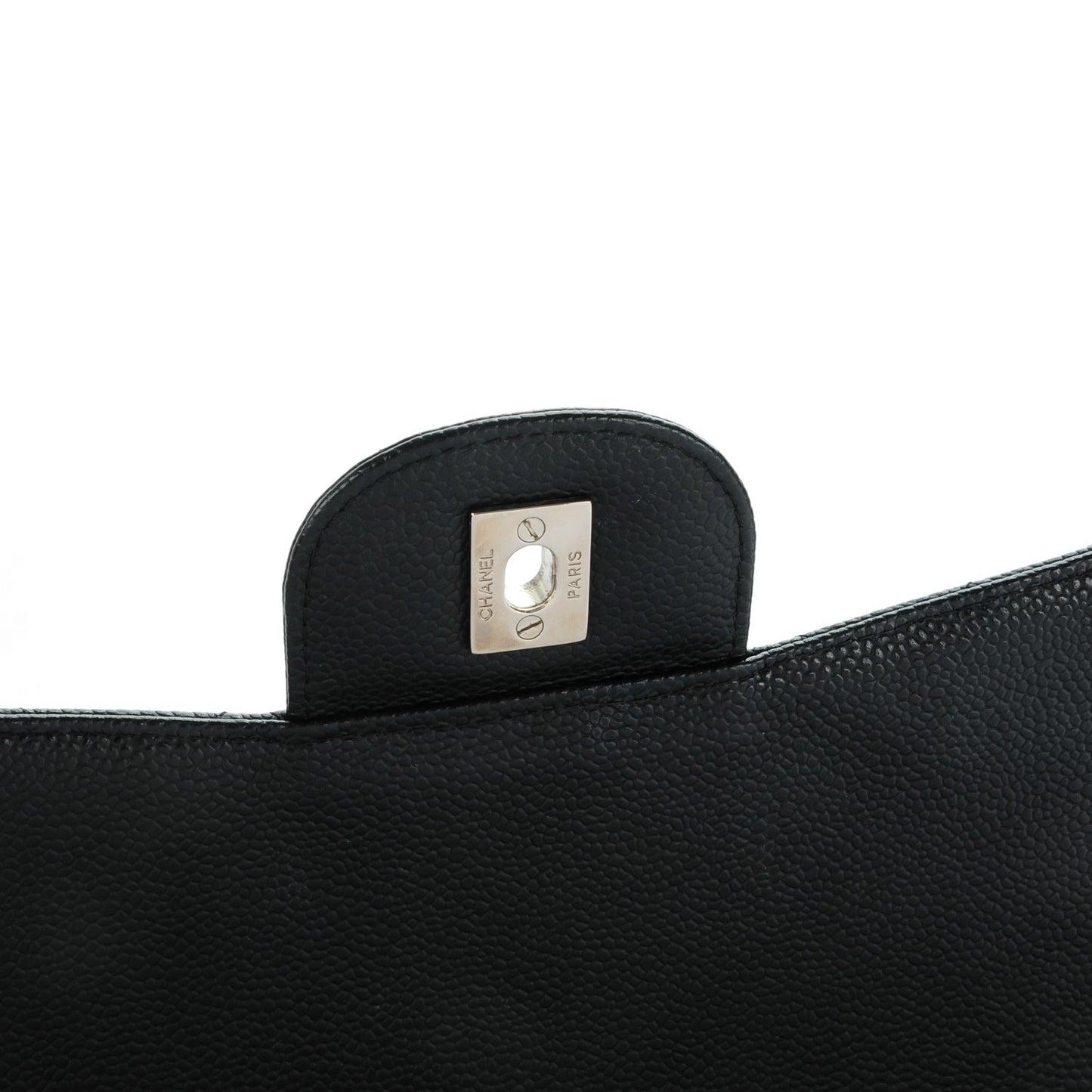 Caviar Quilted Jumbo Single Flap Bijoux Chain Black