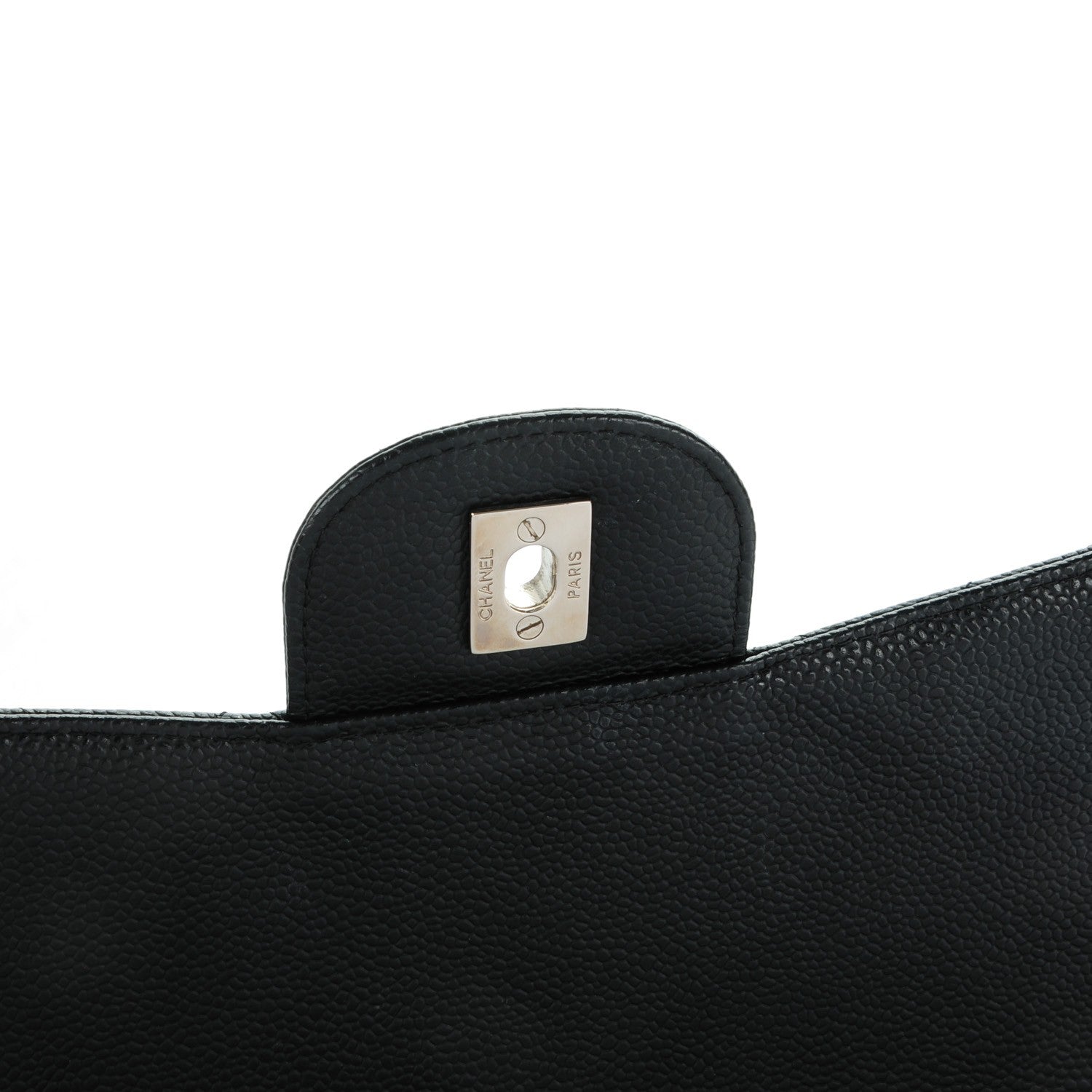 Chanel Caviar Quilted Jumbo Single Flap Bijoux Chain Black 6 of 8