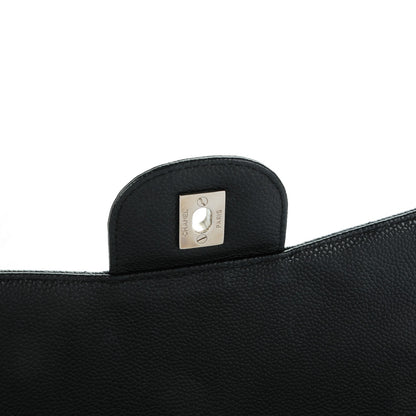 Chanel Caviar Quilted Jumbo Single Flap Bijoux Chain Black 6 of 8