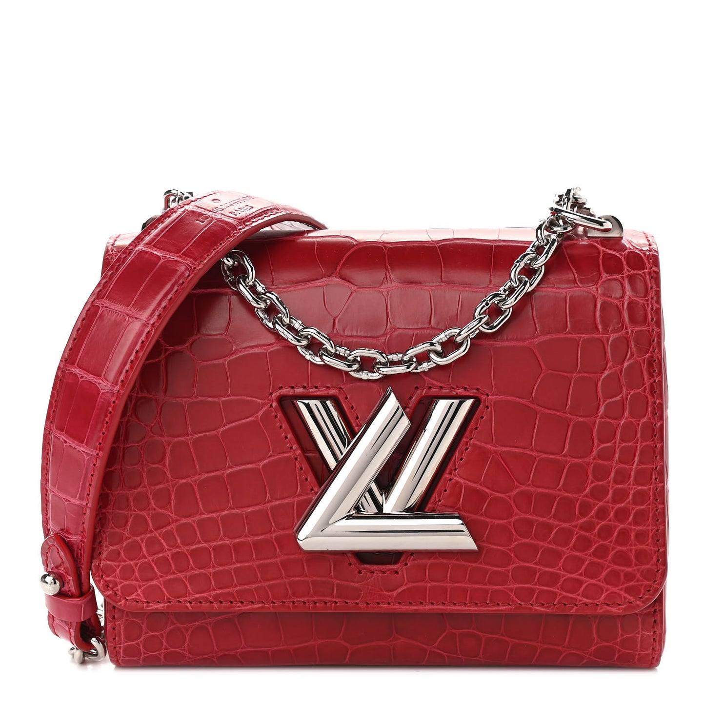 Crocodile Twist Shoulder Bag PM Rubis