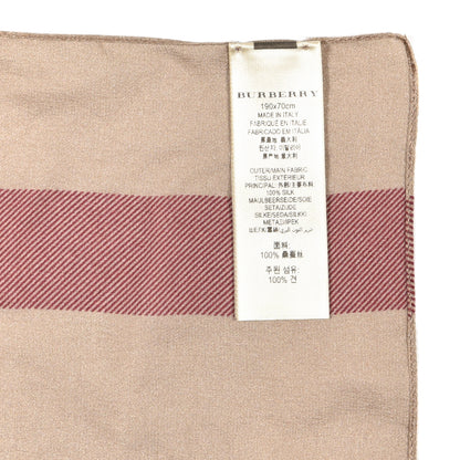 Burberry Silk Giant Check Lightweight Scarf Camel 3 of 4