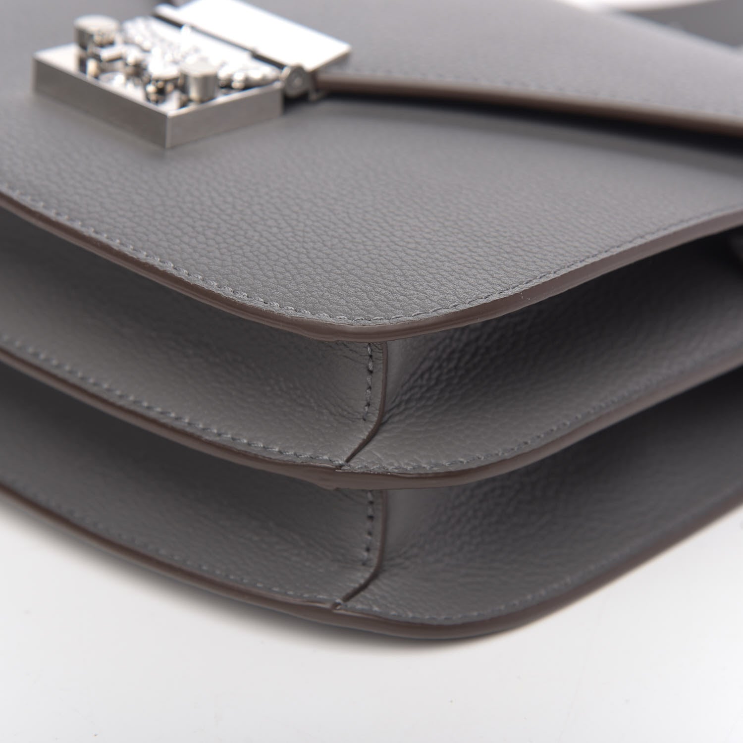 MCM Park Avenue Calfskin Small Patricia Crossbody Bag Charcoal 9 of 9