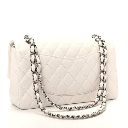 Chanel Caviar Quilted Medium Double Flap White 3 of 10
