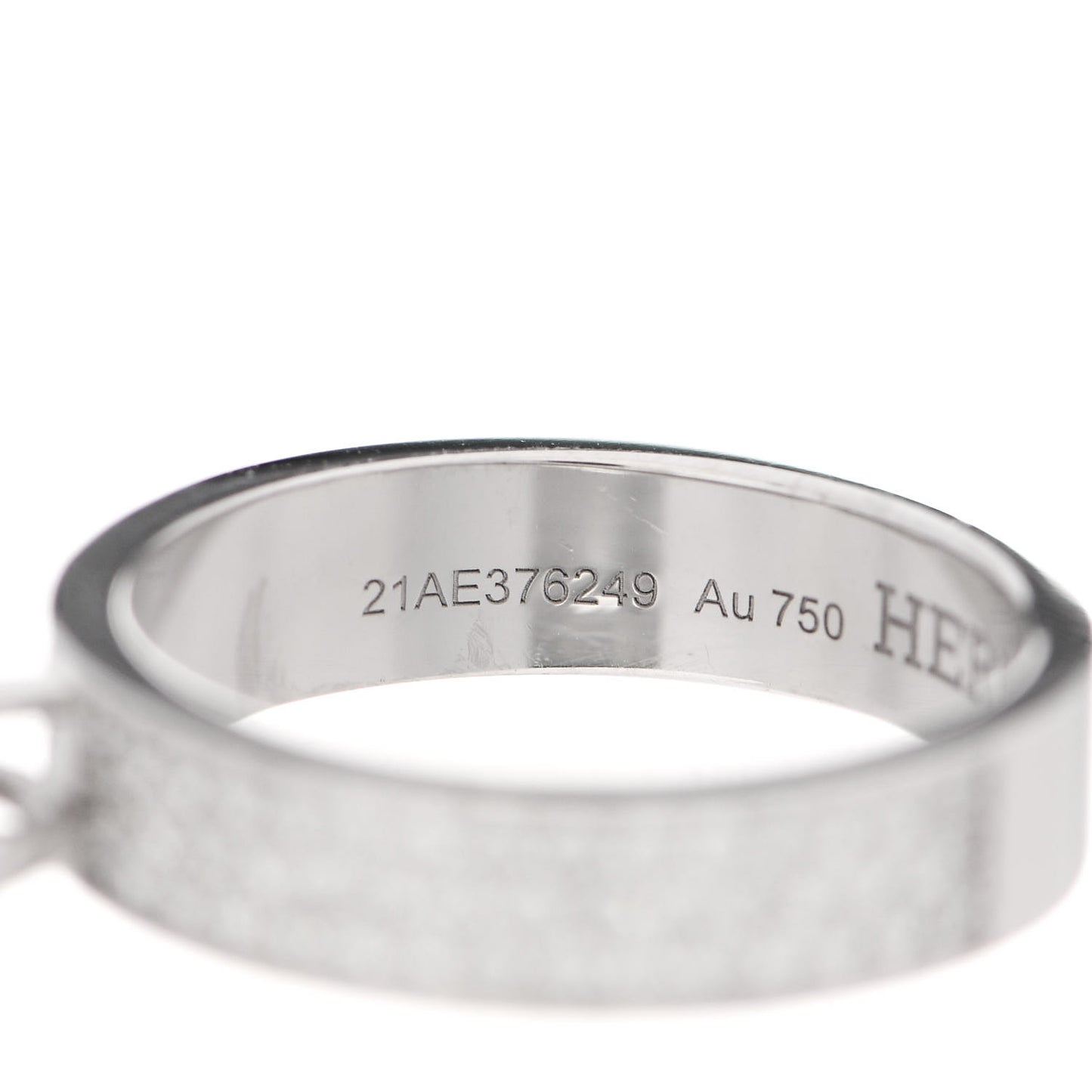 18K White Gold Diamond Kelly Clochette Double Ring 50 5.25
