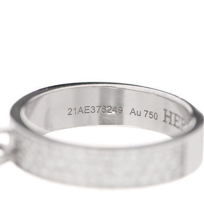 Hermes 18K White Gold Diamond Kelly Clochette Double Ring 50 5.25 5 of 8