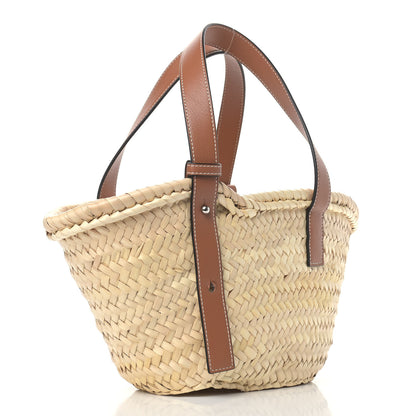 Loewe Raffia Small Basket Tote Bag Natural Tan 3 of 13