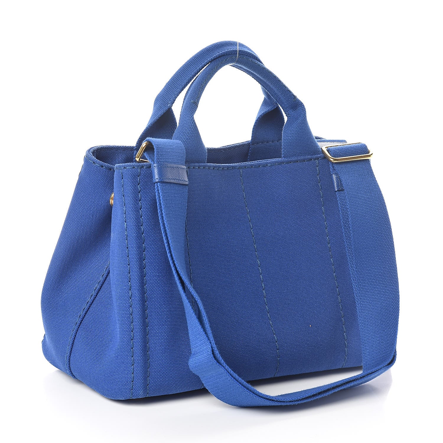 Prada Canapa Small Logo Tote Cobalto 3 of 9
