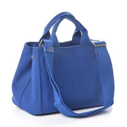 Prada Canapa Small Logo Tote Cobalto 3 of 9