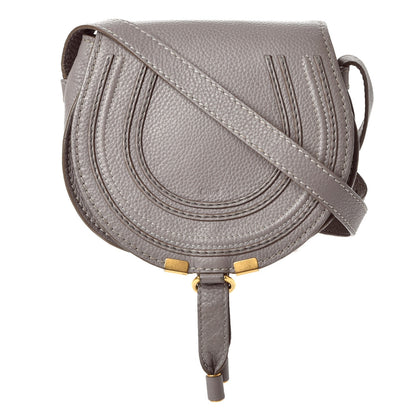 Chloe Calfskin Mini Marcie Round Crossbody Bag Cashmere Grey 1 of 11