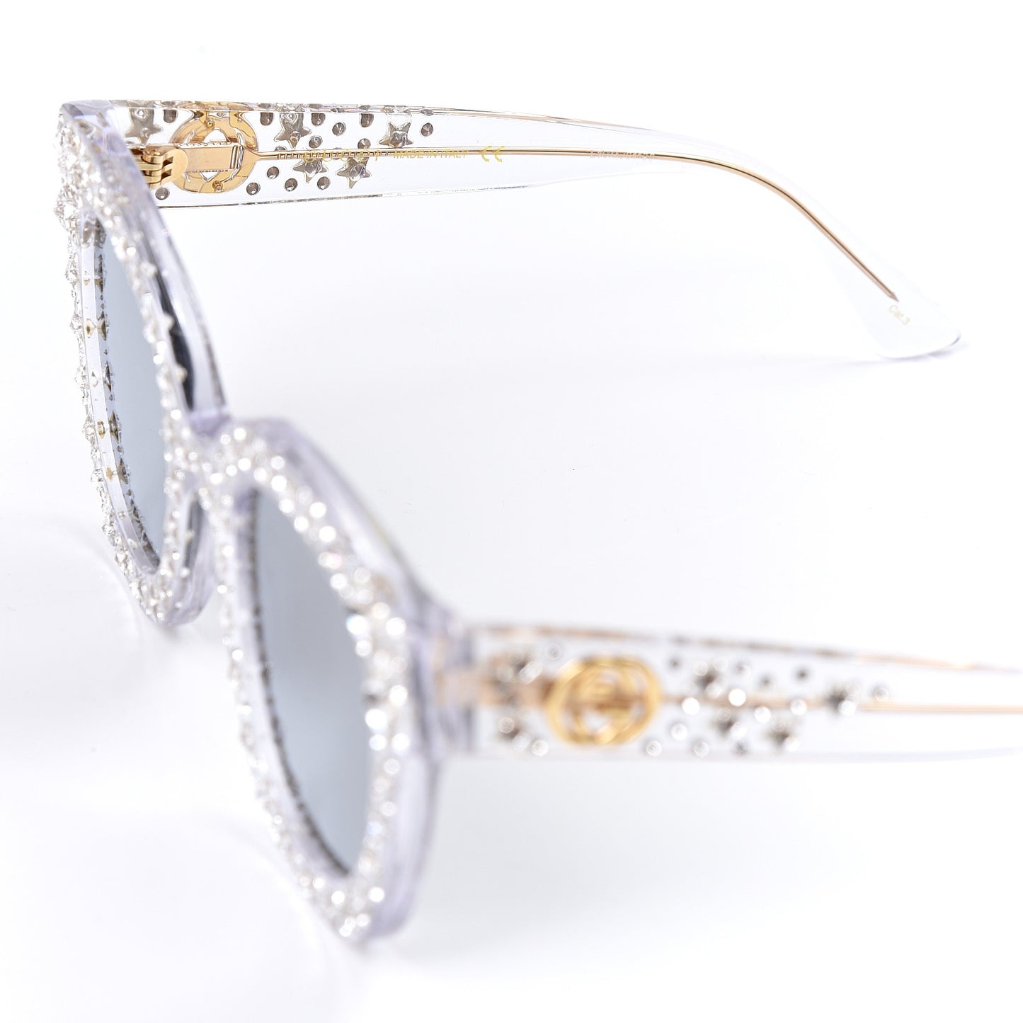 Acetate Crystal Oversize Mirrored Star Sunglasses GG0116S