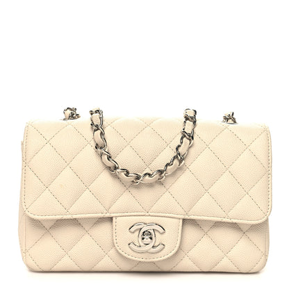 Chanel Caviar Quilted Mini Rectangular Flap Light Beige 1 of 11