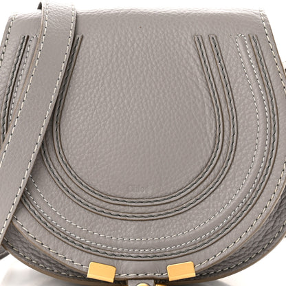 Chloe Calfskin Mini Marcie Round Crossbody Bag Cashmere Grey 8 of 12
