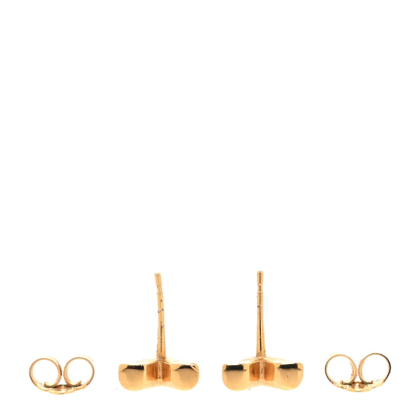 Brass Essential V Stud Earrings Gold