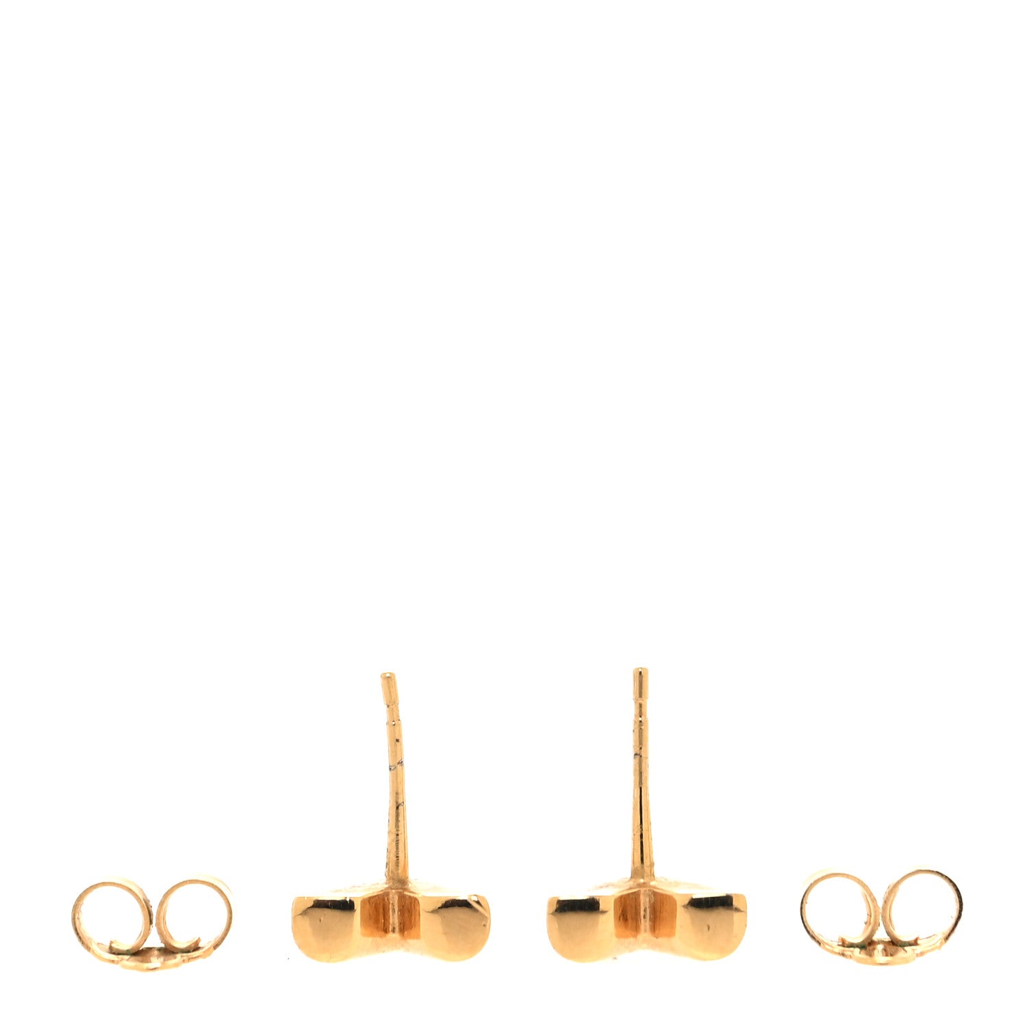 Louis Vuitton Brass Essential V Stud Earrings Gold 3 of 4