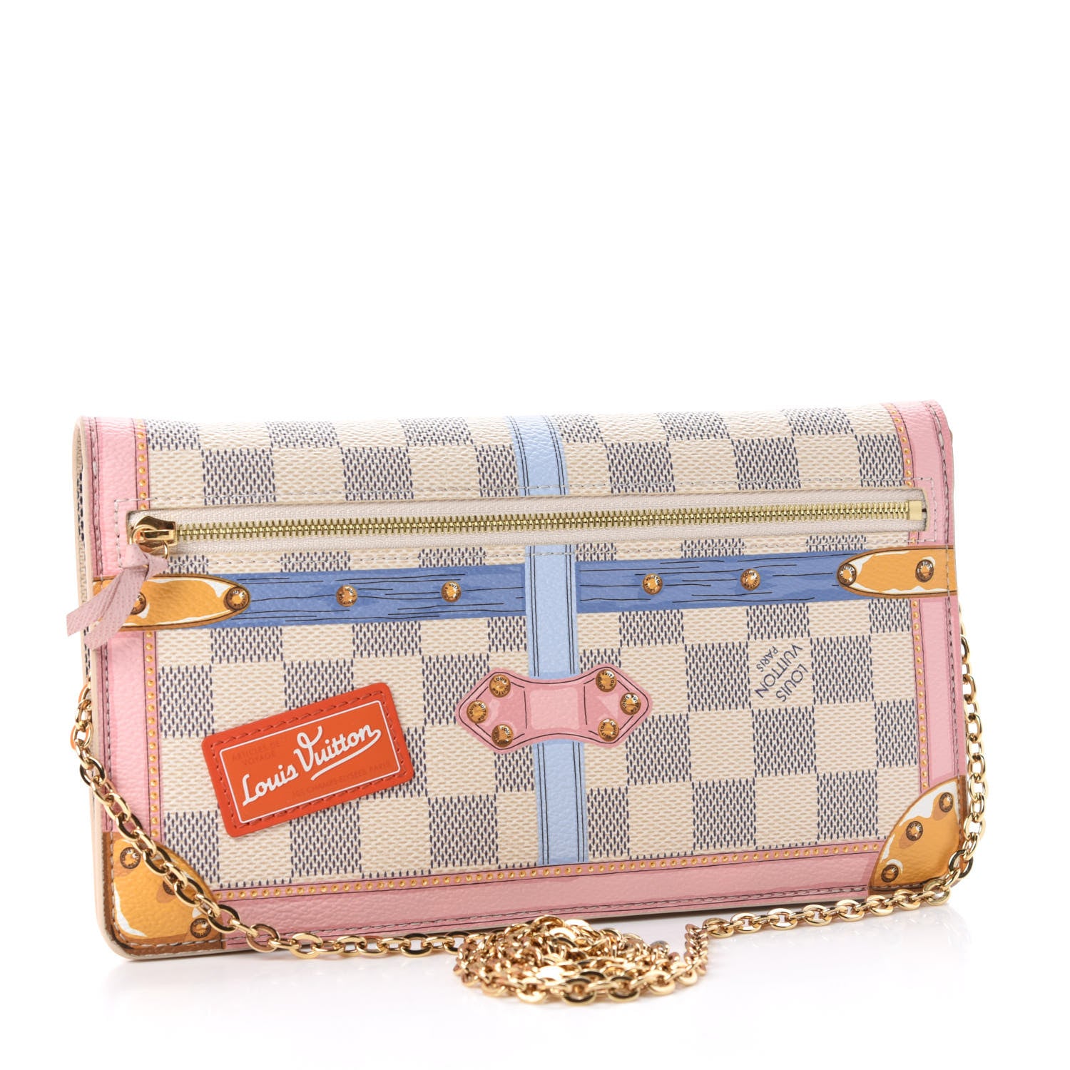 Louis Vuitton Damier Azur Summer Trunks Pochette Weekend 3 of 11
