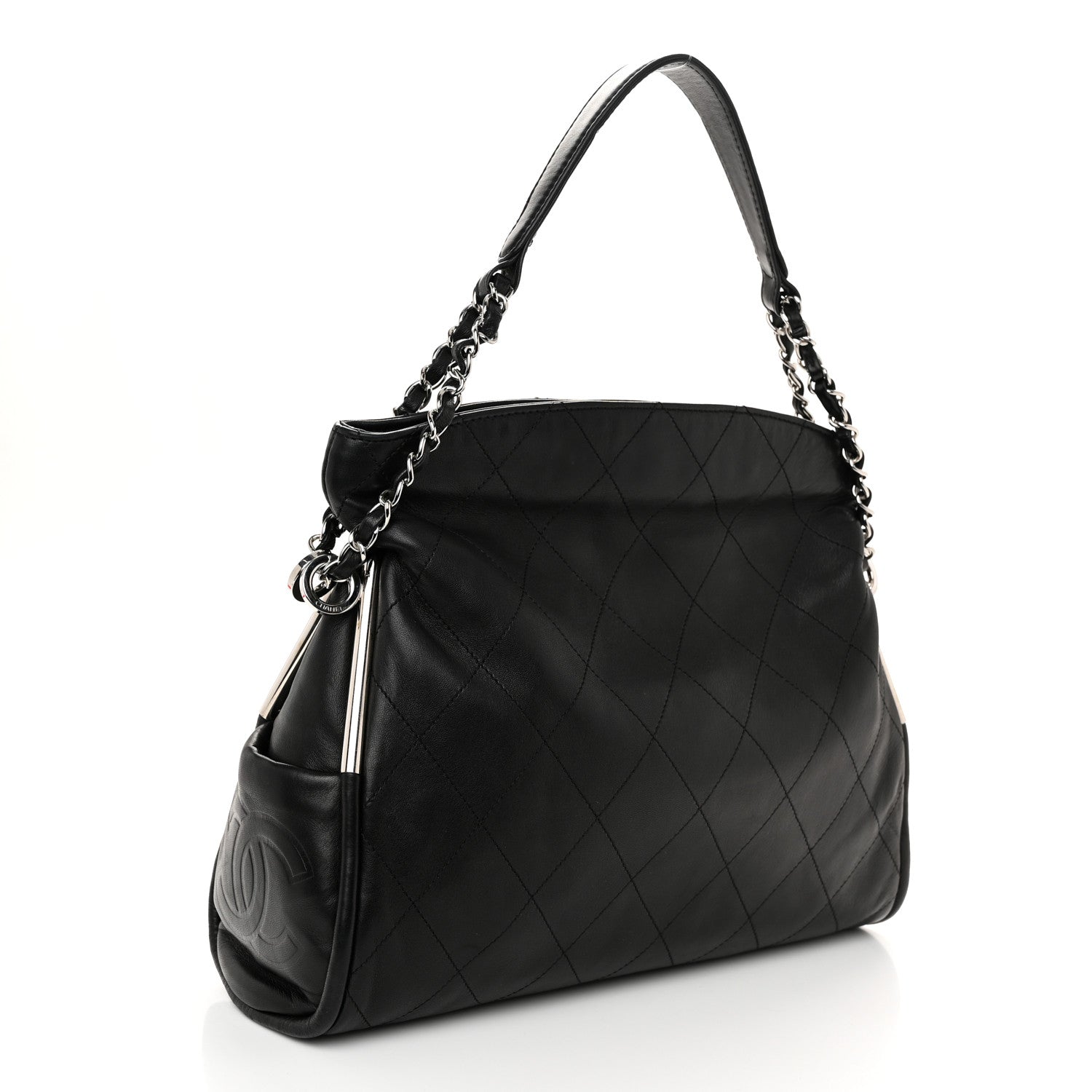 Chanel Lambskin Stitched Medium Ultimate Soft Tote Black 3 of 11