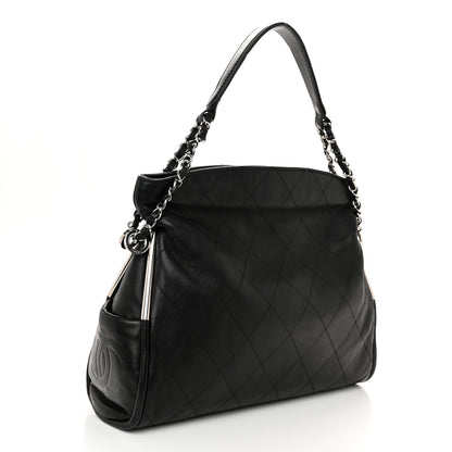 Chanel Lambskin Stitched Medium Ultimate Soft Tote Black 3 of 11