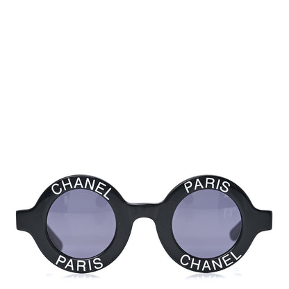 Chanel Round 01945 94305 Sunglasses Black White 2 of 6
