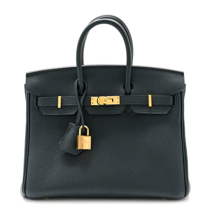 Hermes Togo Birkin 25 Vert Cypress 1 of 11