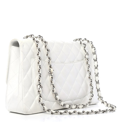 Chanel Caviar Quilted Jumbo Single Flap White 2 of 6