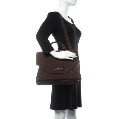 Givenchy Suede Medium Obsedia Satchel Brown 2 of 10