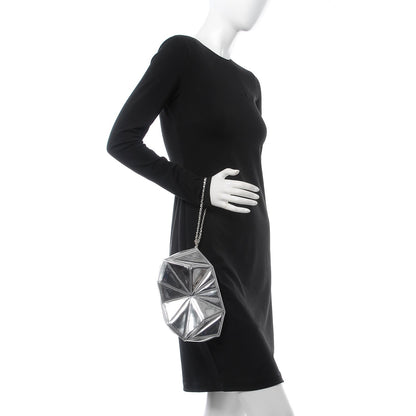 Chanel Patent Midnight Swim Wristlet Clutch Silver 2 of 8