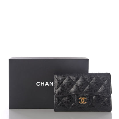 Chanel Caviar Quilted Flap Card Holder Wallet Black 8 of 8