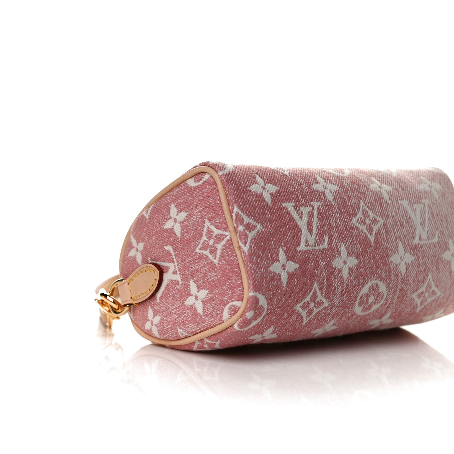 Monogram Jacquard Denim Nano Speedy Bandouliere Pink