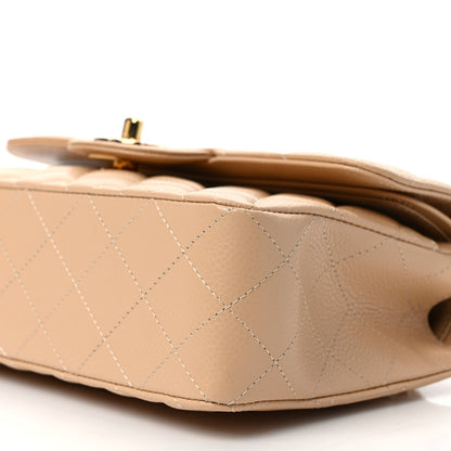 Chanel Caviar Quilted Small Double Flap Beige 9 of 10