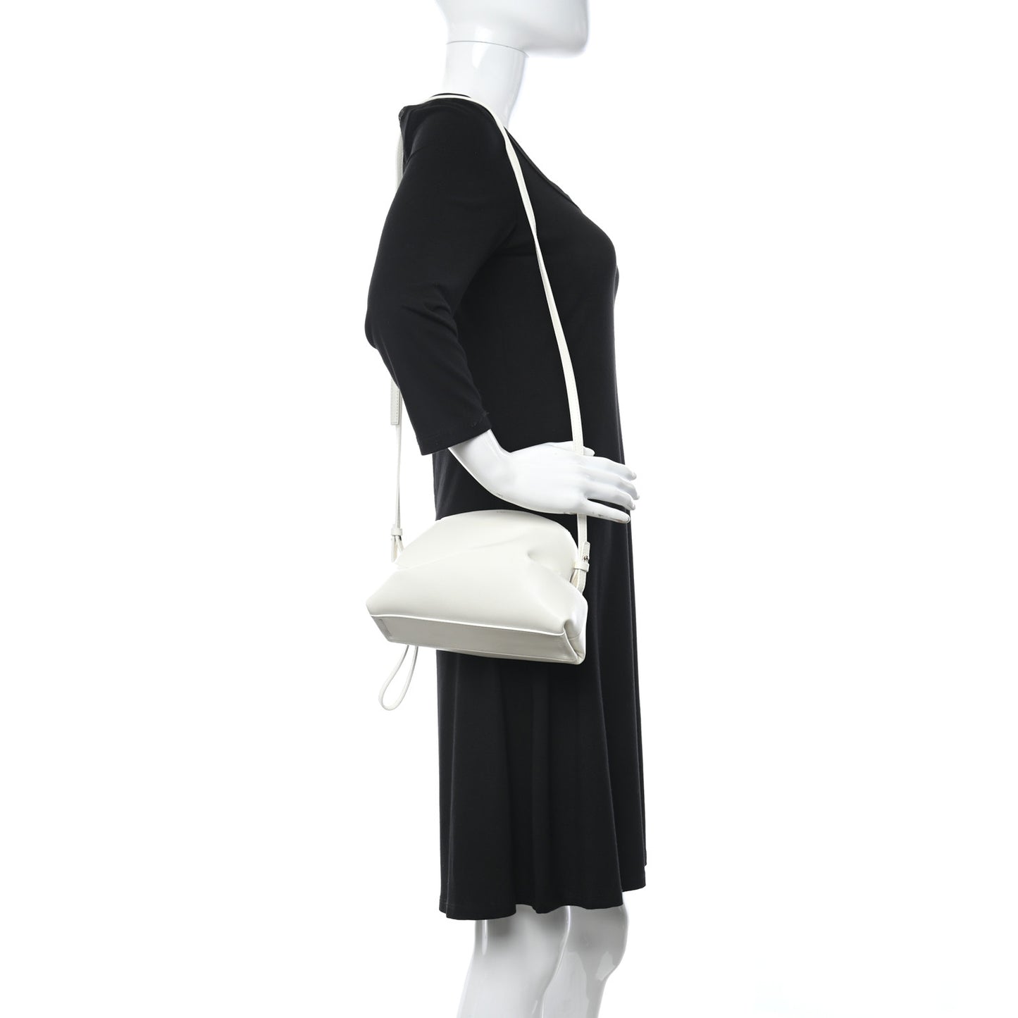 Calfskin Mini Judy Shoulder Bag White