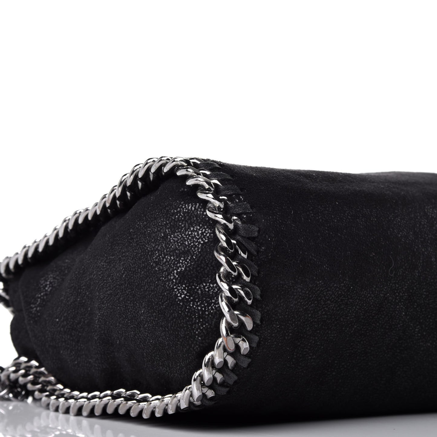 Shaggy Deer Mini Falabella Fold Over Tote Black