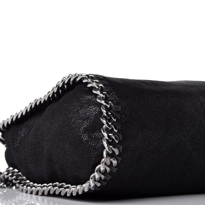 Stella McCartney Shaggy Deer Mini Falabella Fold Over Tote Black 6 of 8