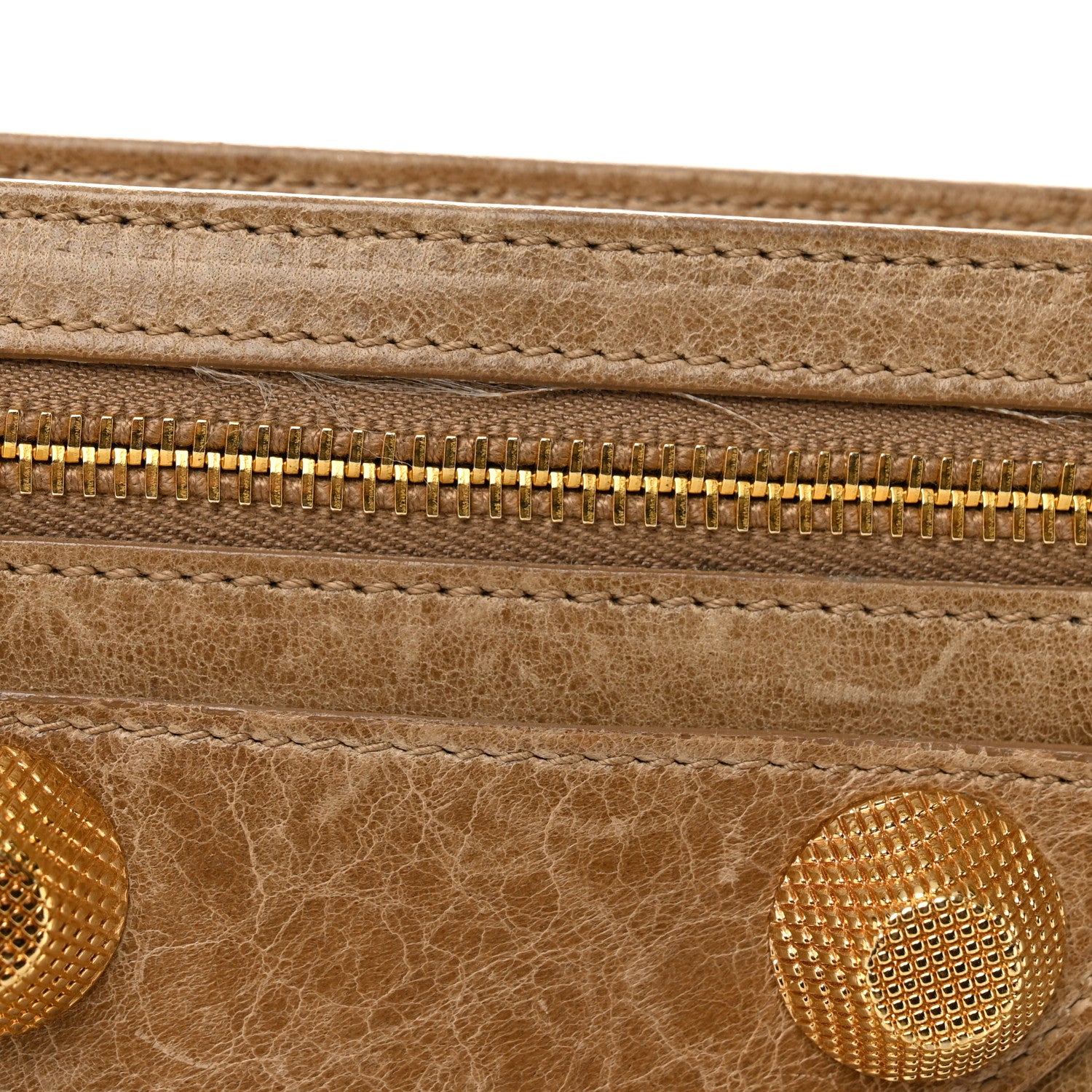 Balenciaga Agneau Giant 21 Gold Hardware Mini Travel Clutch Oatmeal 9 of 9