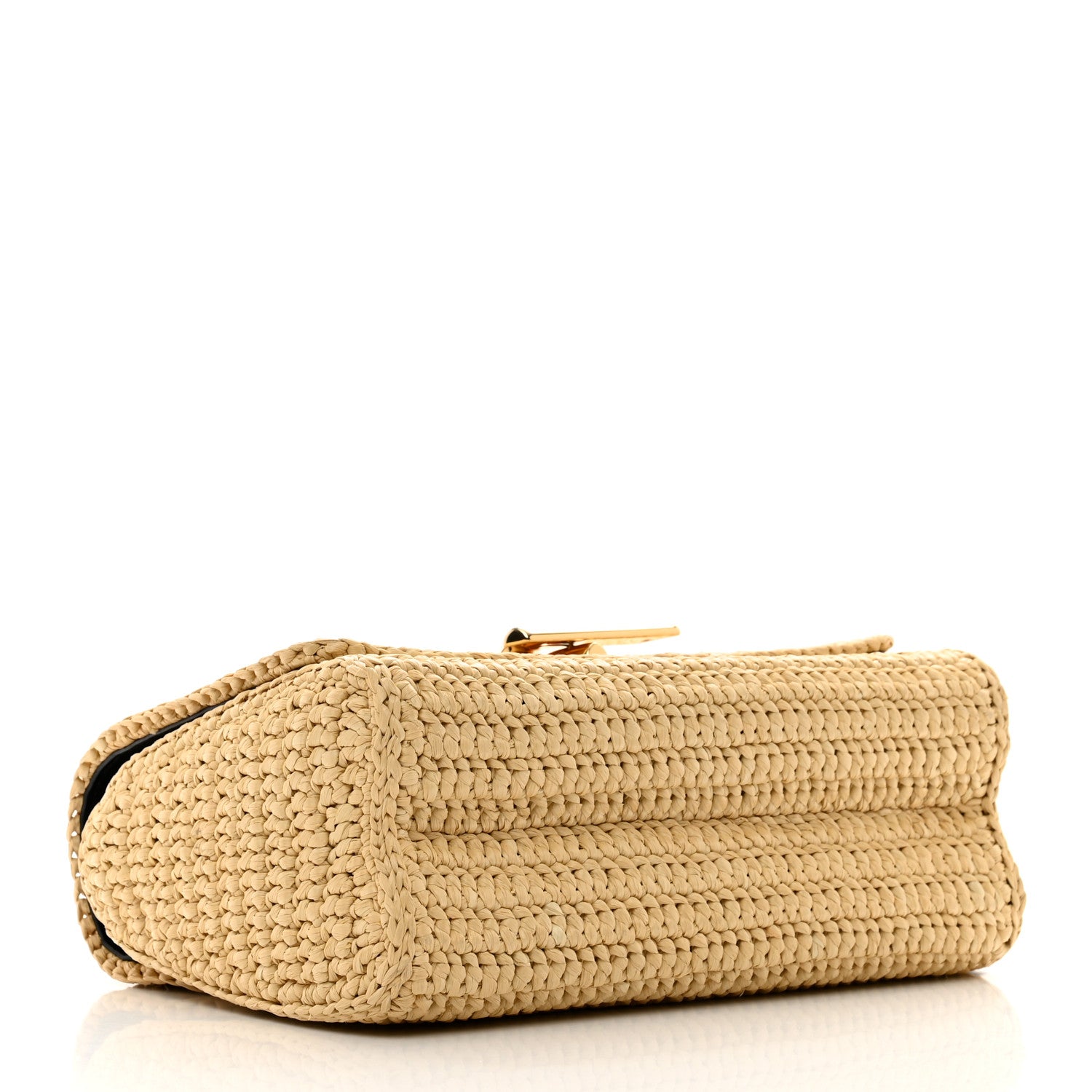 Louis Vuitton Madgascan Raffia Woven Twist Shoulder Bag MM Natural 4 of 10