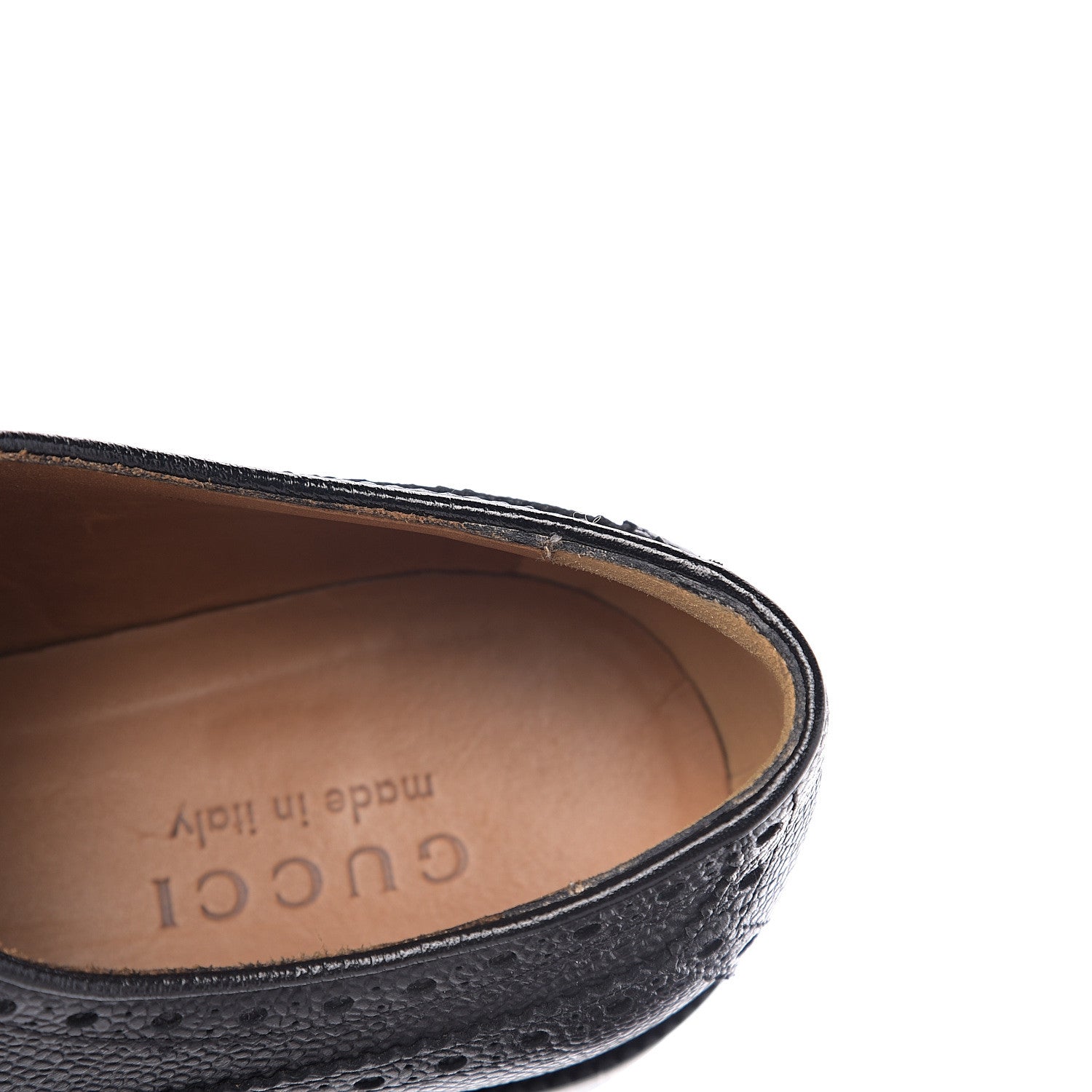 Gucci Pebbled Calfskin Dionysus Web Mens Martins Shoes 8 Black 8 of 12