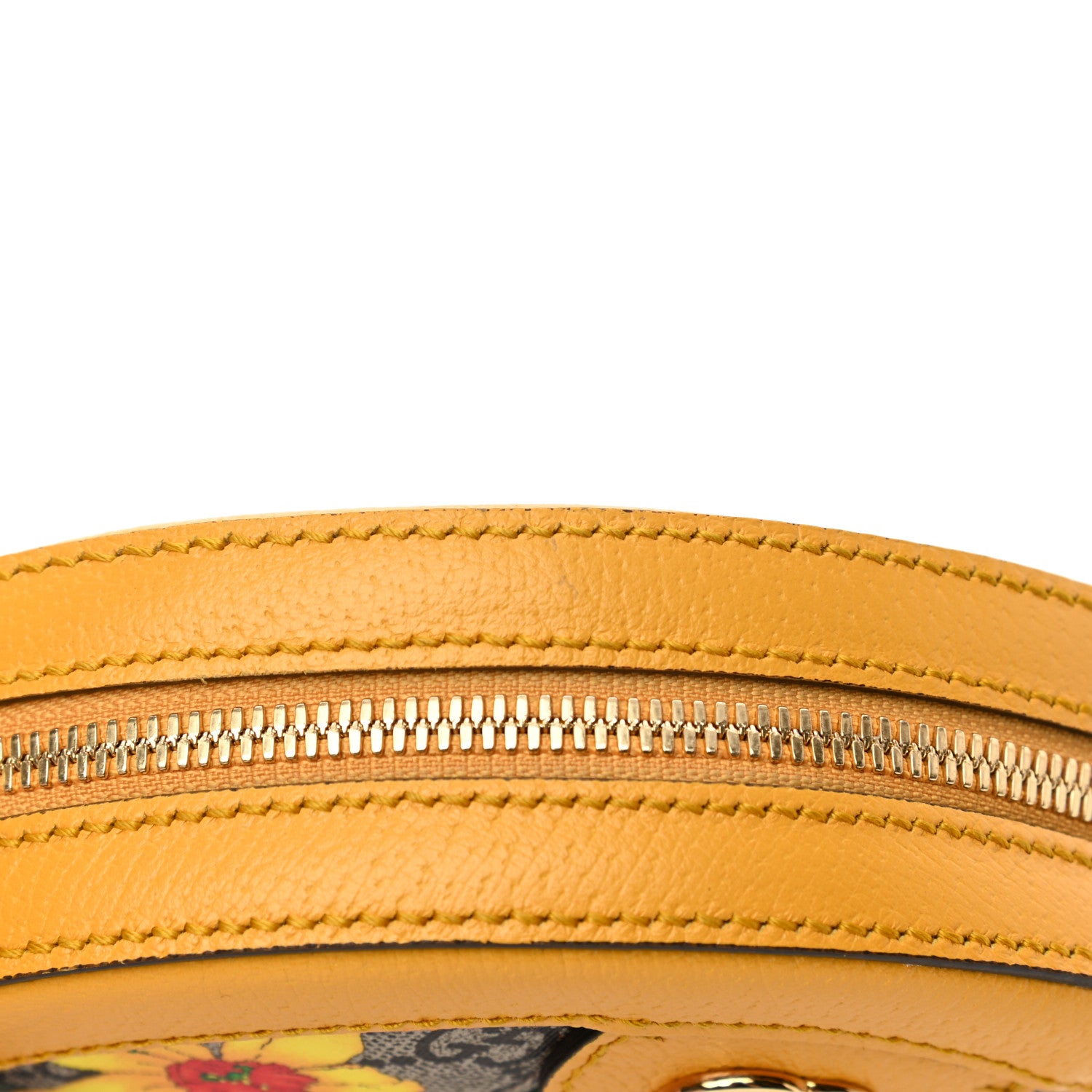 Gucci GG Supreme Monogram Flora Web Mini Ophidia Round Shoulder Bag Beige Multicolor Crop 12 of 13