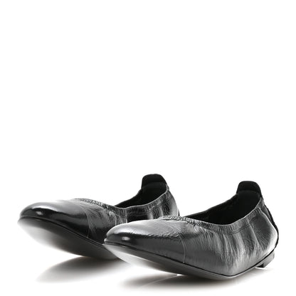 Chanel Lambskin Shiny Goatskin Calfskin Ballerina Flats 39.5 Black 4 of 9