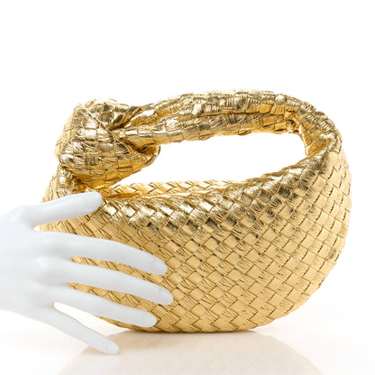 Bottega Veneta Metallic Nappa Intrecciato Mini Jodie Gold 2 of 11