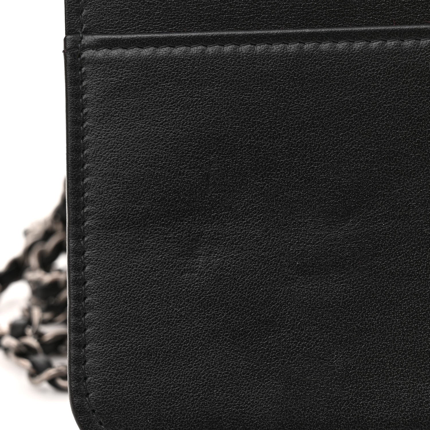 Chanel Aged Calfskin Quilted Gabrielle Wallet On Chain WOC Black 11 of 11