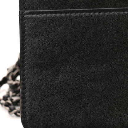 Chanel Aged Calfskin Quilted Gabrielle Wallet On Chain WOC Black 11 of 11