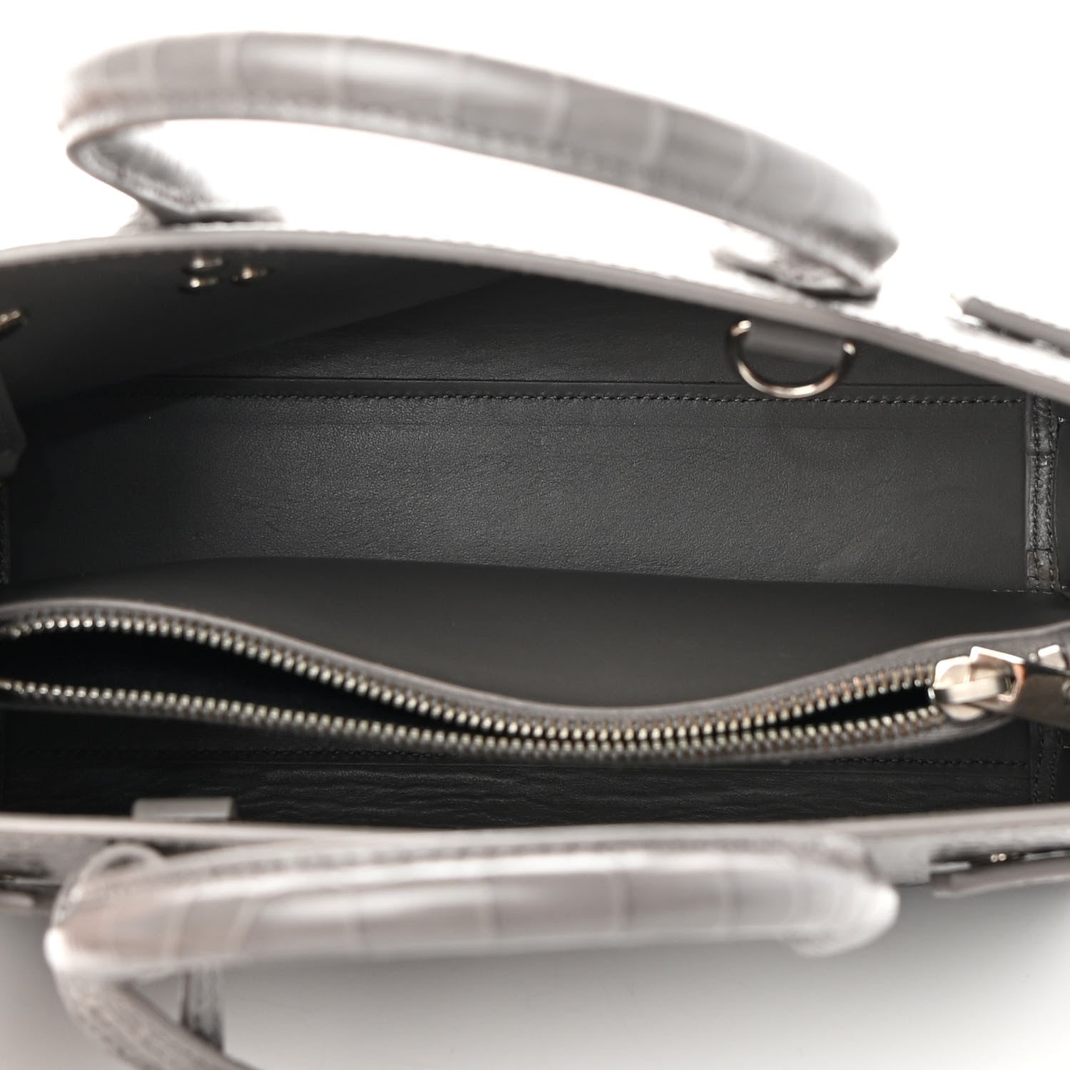 Saint Laurent Calfskin Crocodile Embossed Baby Sac De Jour Fog 5 of 14