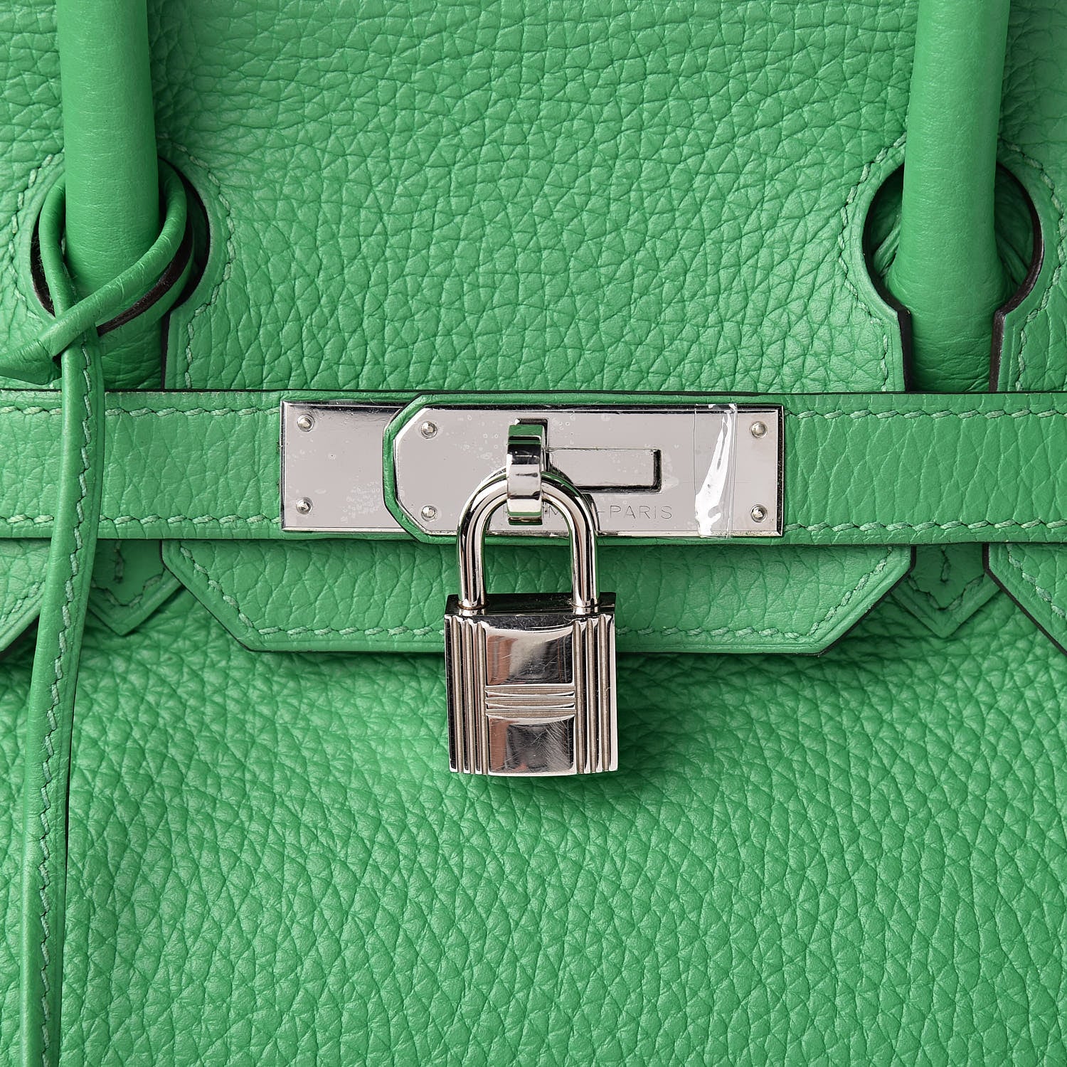 Hermes Taurillon Clemence Birkin 30 Bambou 8 of 13