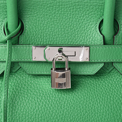 Hermes Taurillon Clemence Birkin 30 Bambou 8 of 13