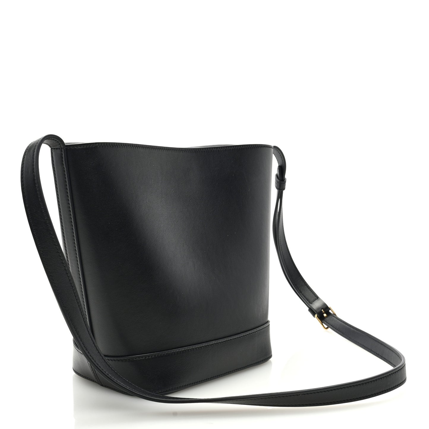Smooth Calfskin Small Cuir Triomphe Bucket Bag Black