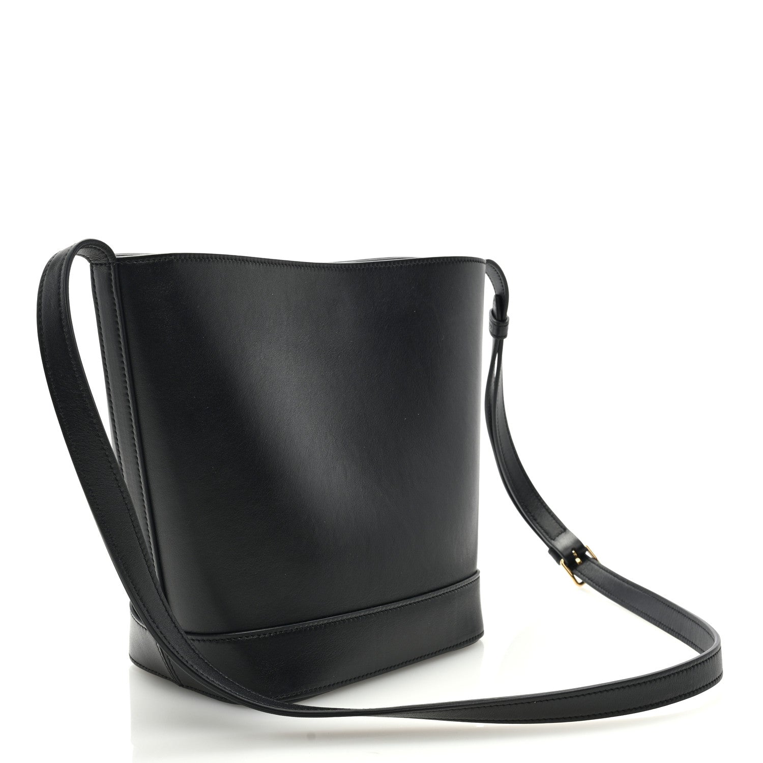 Celine Smooth Calfskin Small Cuir Triomphe Bucket Bag Black 2 of 8