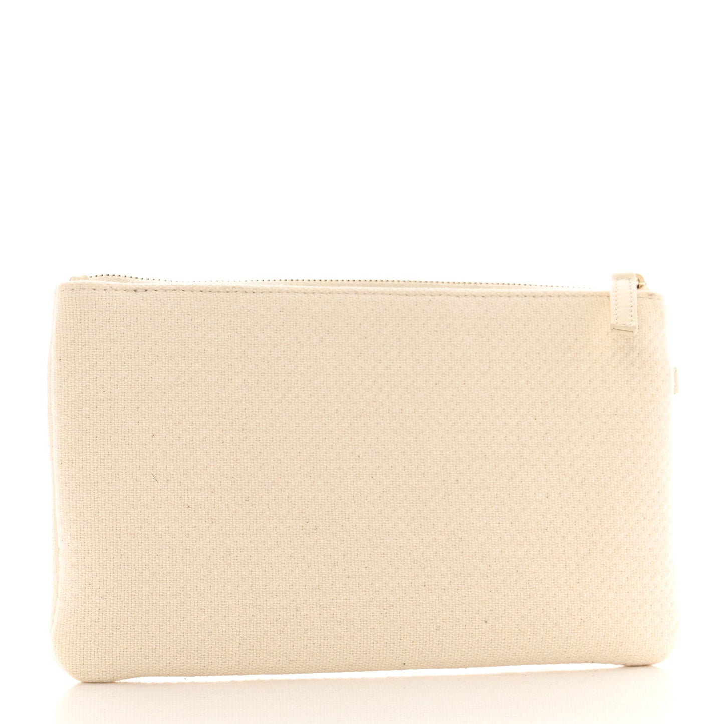 Mixed Fibers Small Deauville Pouch White