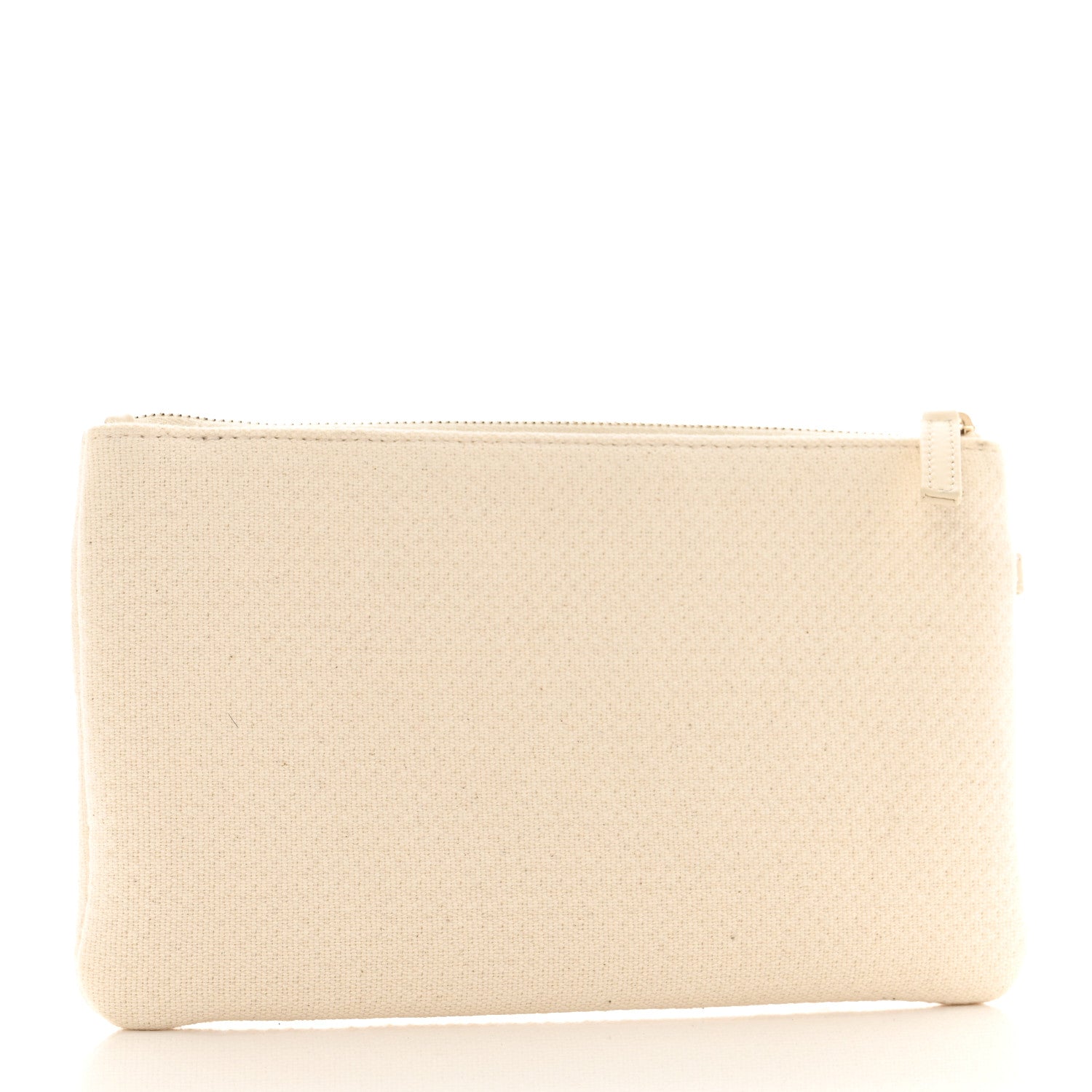 Chanel Mixed Fibers Small Deauville Pouch White 3 of 6