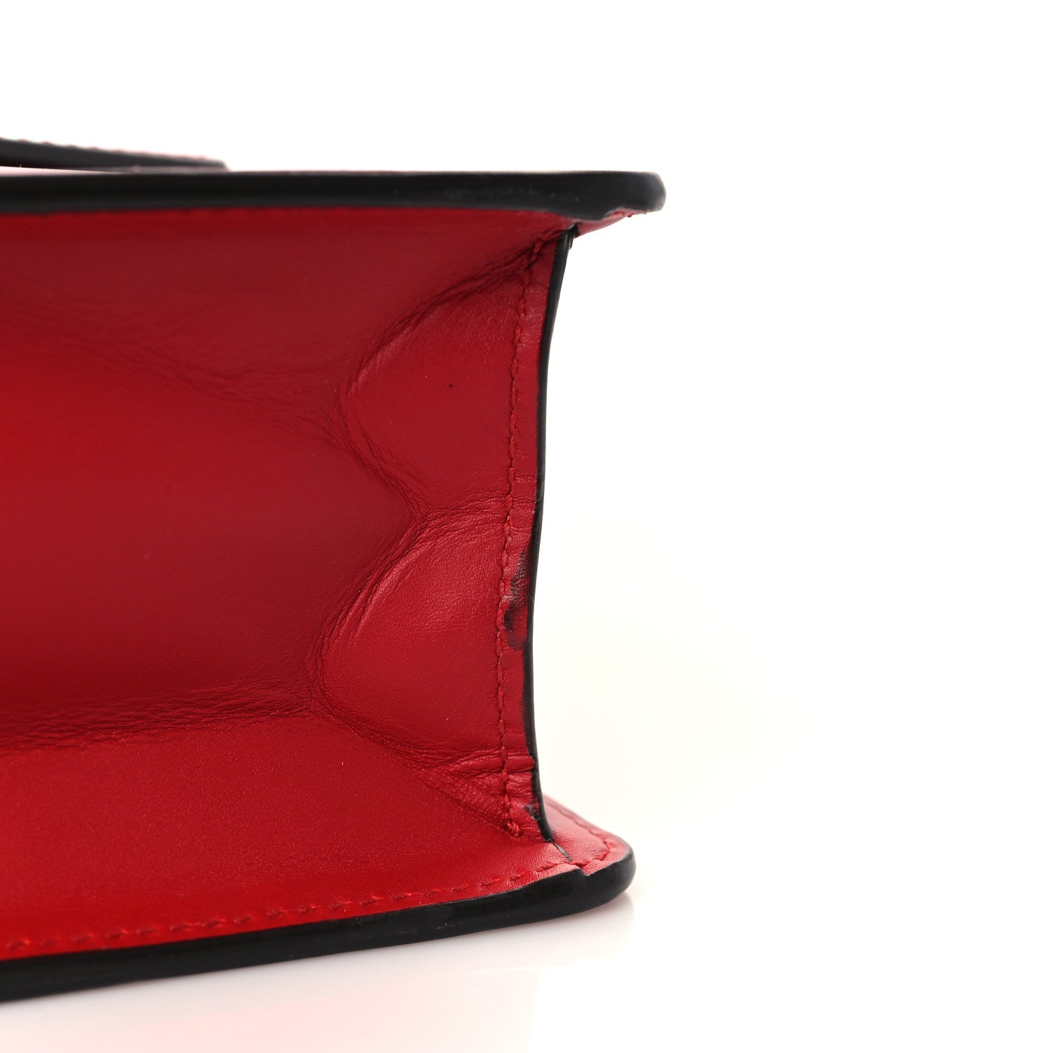 Gucci Calfskin Mini Sylvie Top Handle Bag Hibiscus Red 10 of 10