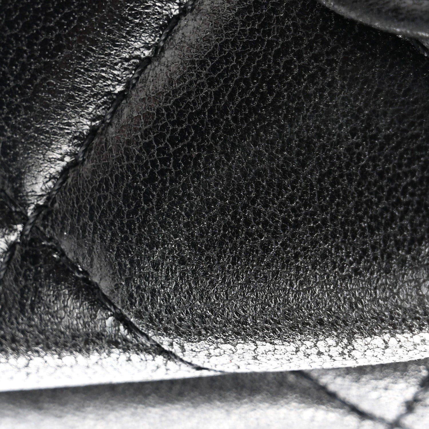 Chanel Lambskin Quilted Tri-Fold Flap Wallet Black 8 of 9