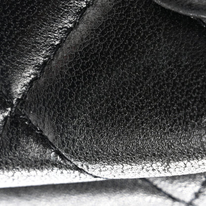 Chanel Lambskin Quilted Tri-Fold Flap Wallet Black 8 of 9